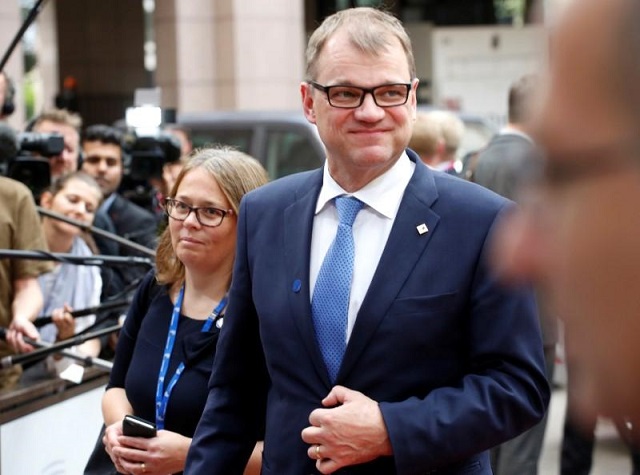 file photo finland 039 s prime minister juha sipila arrives at the eu summit meeting in brussels belgium october 19 2017 photo reuters