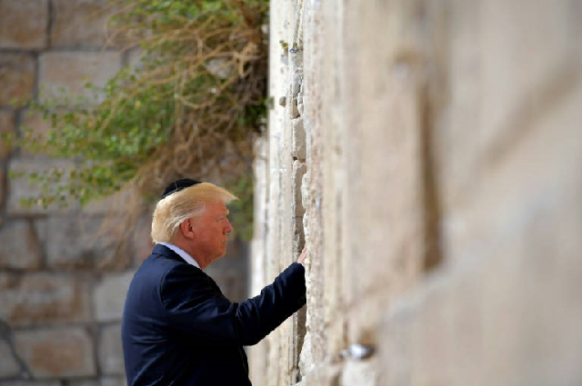 us president donald trump seen here visiting the western wall photo afp