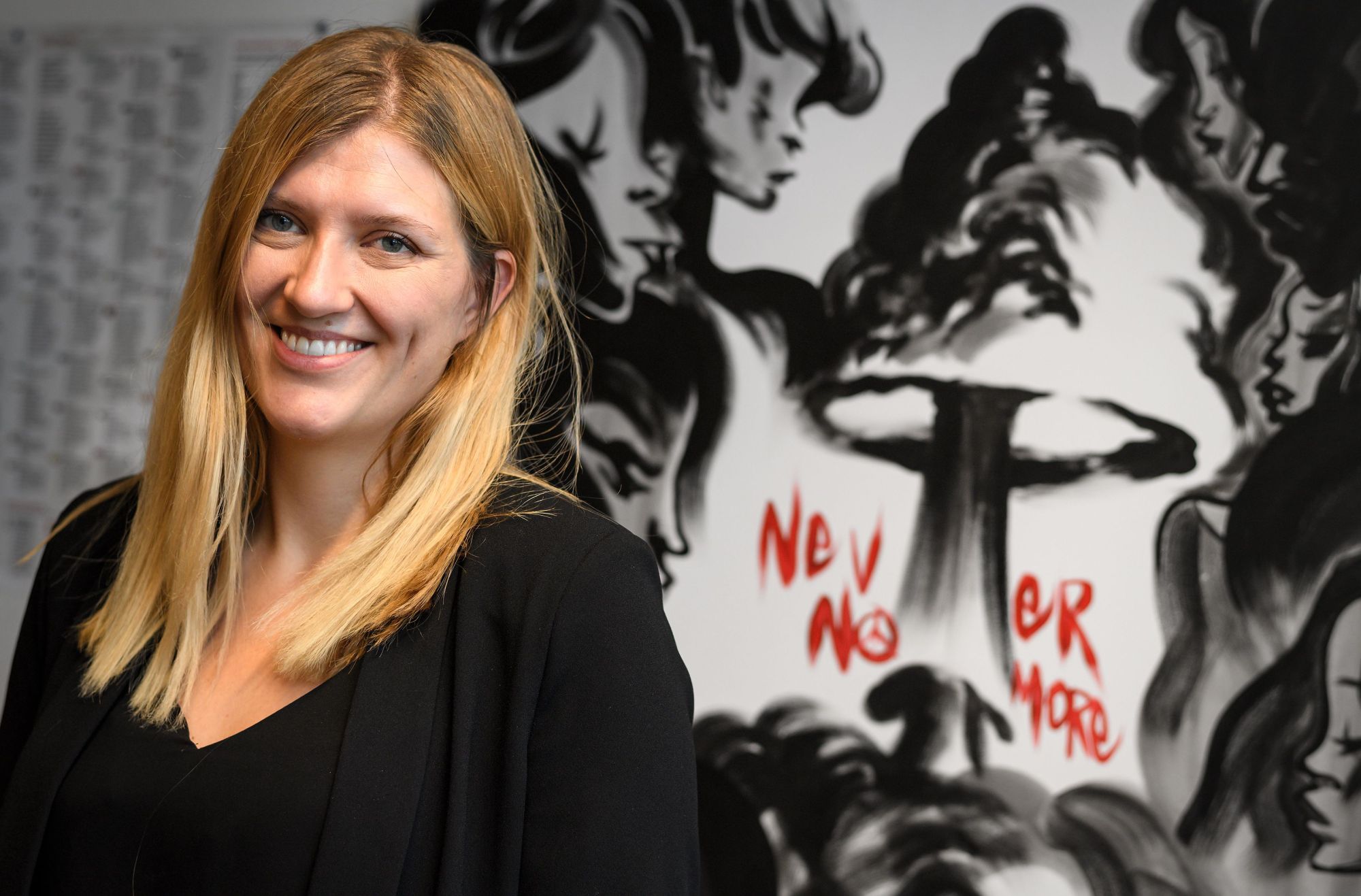 beatrice fihn executive director of 2017 nobel peace prize winning international campaign to abolish nuclear weapons ican poses at the ican headquarters during an interview photo afp