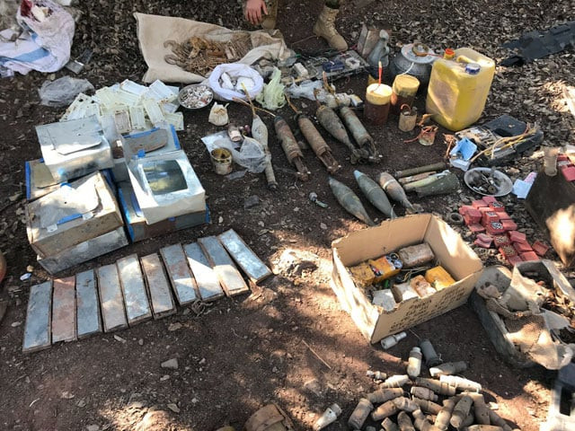 huge cache of arms ammunition recovered during search operation near sheikhan village photo ispr huge cache of arms ammunition recovered during search operation near sheikhan village photo ispr