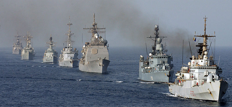 ships assigned to combined task force one five zero ctf 150 assemble in a formation in the gulf of oman may 6 2004 photo courtesy http www navy mil