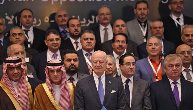 saudi minister of the arabic gulf affairs thamer al sabhan saudi minister of foreign affairs adel al jubeir and un special envoy for syria crisis staffan de mistura pose for a group picture during a syrian opposition meeting in riyadh photo afp saudi minister of the arabic gulf affairs thamer al sabhan saudi minister of foreign affairs adel al jubeir and un special envoy for syria crisis staffan de mistura pose for a group picture during a syrian opposition meeting in riyadh photo afp