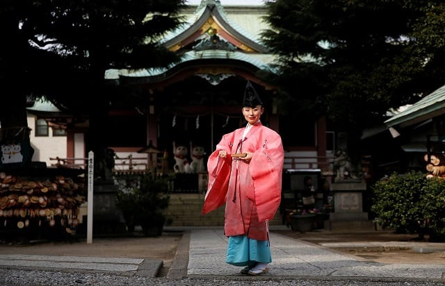 file photo shinto priest tomoe ichino 40 poses for a photograph at the imado shrine in tokyo japan february 22 2017 photo reuters file photo shinto priest tomoe ichino 40 poses for a photograph at the imado shrine in tokyo japan february 22 2017 photo reuters