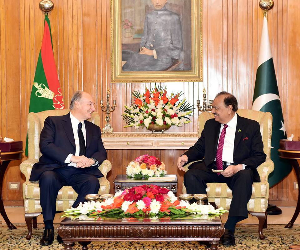 president lauds aga khan s services for peace stability humanity