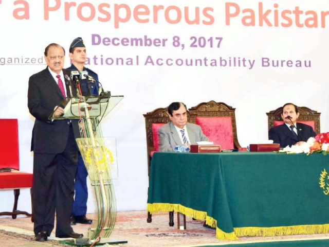 president mamnoon addresses nab seminar photo express president mamnoon addresses nab seminar photo express