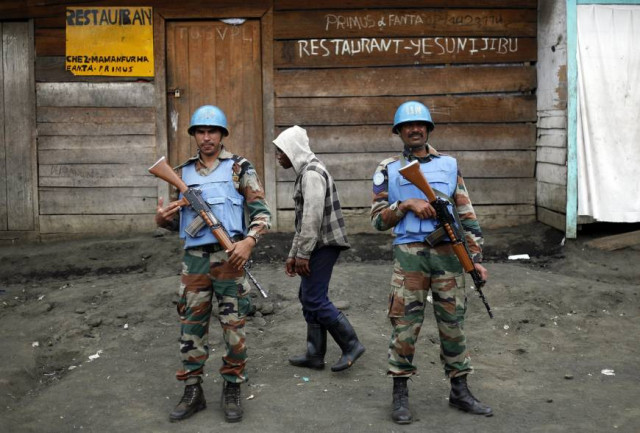 un soldiers stand guard in goma democratic republic of congo photo afp un soldiers stand guard in goma democratic republic of congo photo afp