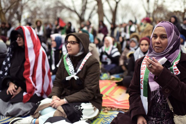 muslims pray outside white house to protest trump jerusalem move photo afp