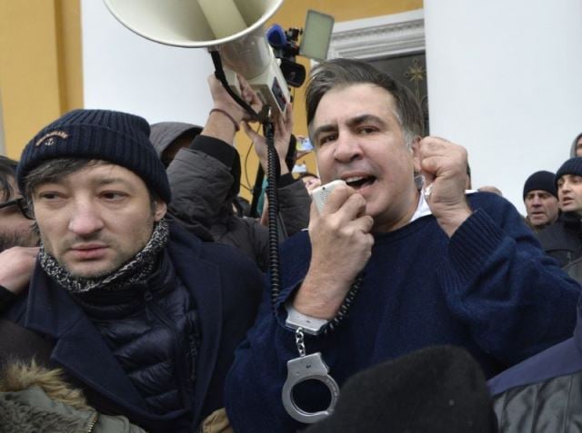 former georgian president mikheil saakashvili has criticised ukrainian president petro poroshenko for failing to fight high level corruption photo afp