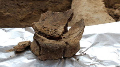 baked clay jar discovered from ancient buddhist site