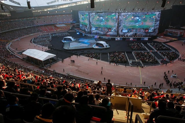 people watch the league of legends 2017 world championships grand final esports match between samsung galaxy and sk telecom t1 at the beijing national stadium in beijing china november 4 2017 photo reuters people watch the league of legends 2017 world championships grand final esports match between samsung galaxy and sk telecom t1 at the beijing national stadium in beijing china november 4 2017 photo reuters