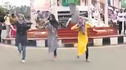 hijab clad girls dance on indian streets to take on trolls