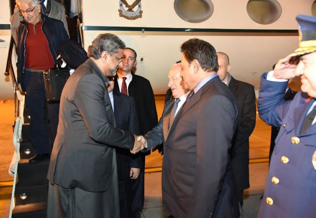 pm abbasi is welcomed on arrival in istanbul on december 12 2017 photo app