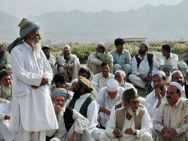 jui f fata chief claims 80 per cent of the tribal areas 039 population is against the merger photo express file