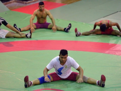 wrestlers have gold on their minds