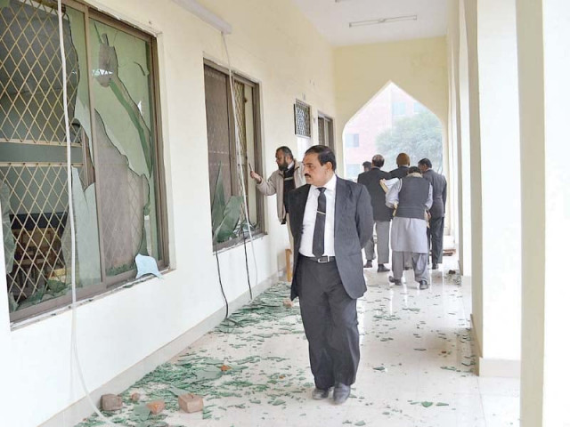 enraged lawyers broke windows and damaged property at new judicial complex photo app