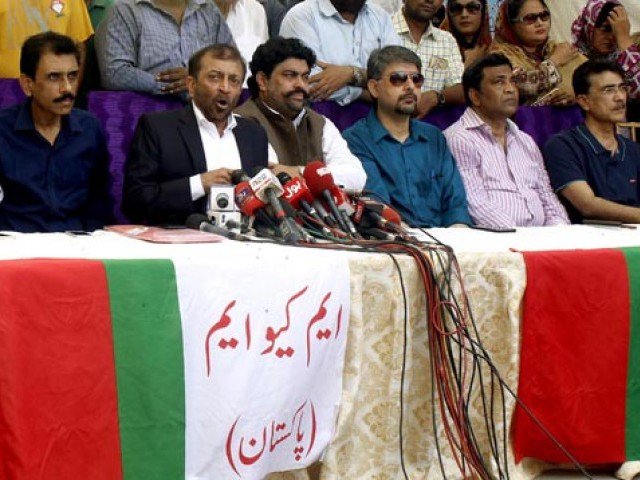 mqm pakistan chief dr farooq sattar addressing a press conference in karachi with kamran tessori on his immediate right photo athar khan express