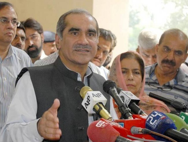 railways minister khawaja saad rafique photo file