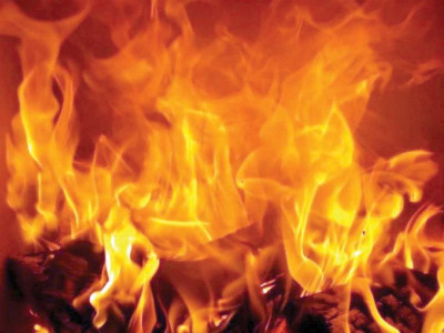 man set ablaze over domestic dispute