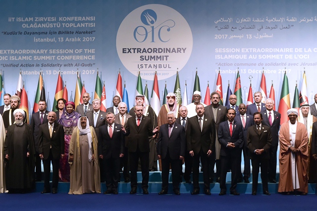 leaders and representatives of member states pose for a group photo during an extraordinary summit of the organisation of islamic cooperation oic on last week 039 s us recognition of jerusalem as israel 039 s capital photo afp