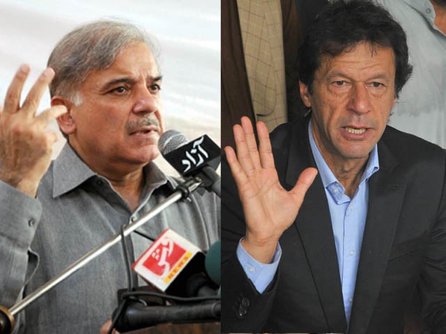 pml n says shahbaz can counter imran khan 039 s propaganda against the sharif brothers photo express file