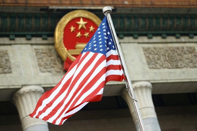 a us flag is seen during a welcoming ceremony in beijing china november 9 2017 photo reuters