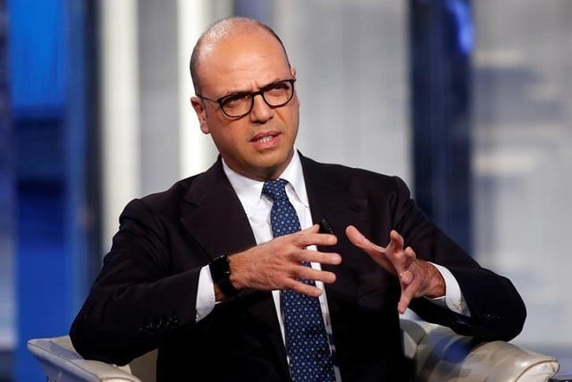 file photo italy 039 s minister of the interior angelino alfano gestures as he attends television talk show quot porta a porta quot door to door in rome italy november 30 2016 photo reuters