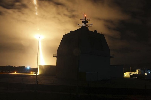 file photo   the missile defense agency conducts the first intercept flight test of a land based aegis ballistic missile defense weapon system from the aegis ashore missile defense test complex in kauai hawaii december 10 2015 photo reuters