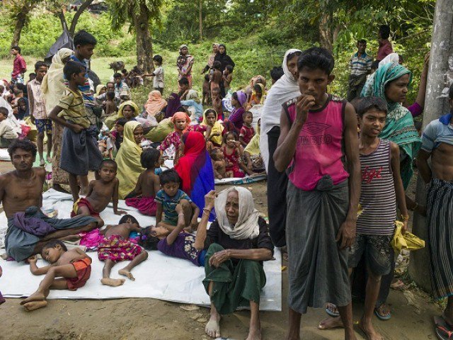 around 655 000 refugees from the stateless minority group have poured across the border into bangladesh since august photo afp