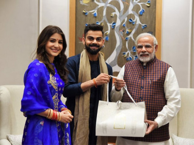 newlyweds virat kohli anushka sharma meet indian pm newlyweds virat kohli anushka sharma meet indian pm