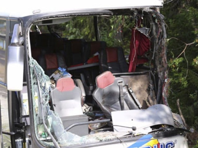 a passenger bus collided with a trailer on motorway m 4 to severe fog photo file a passenger bus collided with a trailer on motorway m 4 to severe fog photo file
