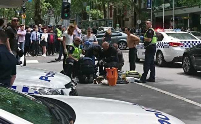 dozen hurt as car hits crowd in melbourne
