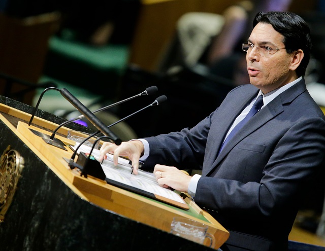 israel representative to the united nations danny danon addresses the general assembly prior to a vote on jerusalem on december 21 2017 at un headquarters in new york photo afp