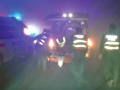 10 killed 20 injured as bus collides with trailer due to fog 10 killed 20 injured as bus collides with trailer due to fog