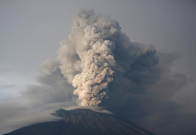 file photo mount agung volcano erupts as seen from kubu karangasem regency bali indonesia november 28 2017 photo reuters