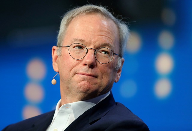 alphabet 039 s executive chairman eric schmidt looks on during the milken institute global conference in beverly hills california us may 1 2017 photo reuters