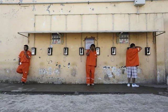 file photo inmates speak on phones at the topo chico prison during a media tour in monterrey mexico february 17 2016 photo reuters file photo inmates speak on phones at the topo chico prison during a media tour in monterrey mexico february 17 2016 photo reuters