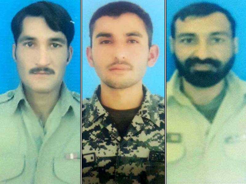 the martyred soldiers of frontier corps photo ispr