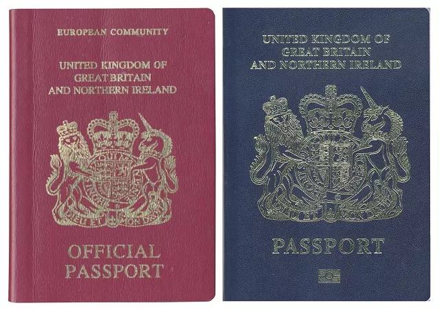 a combination image of two handout pictures released on december 22 2017 by the uk passport office shows a burgundy l and blue united kingdom passport photo afp a combination image of two handout pictures released on december 22 2017 by the uk passport office shows a burgundy l and blue united kingdom passport photo afp