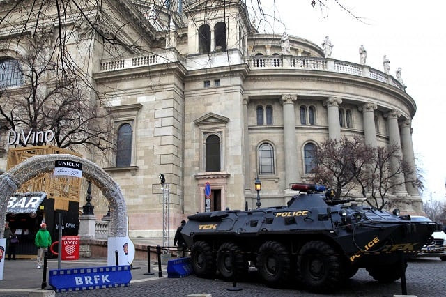 an armoured vehicle of the hungarian counter terrorism unit tek is seen at the entrance of the christmas market in budapest hungary december 22 2017 photo reuters an armoured vehicle of the hungarian counter terrorism unit tek is seen at the entrance of the christmas market in budapest hungary december 22 2017 photo reuters