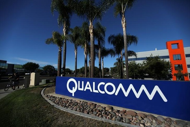 a sign on the qualcomm campus is seen as chip maker broadcom announced an unsolicited bid to buy peer qualcomm for 103 billion in san diego california us november 6 2017 photo reuters