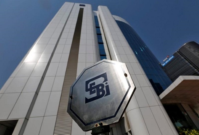 the logo of the securities and exchange board of india sebi is pictured on the premises of its headquarters in mumbai india march 1 2017 image reuters