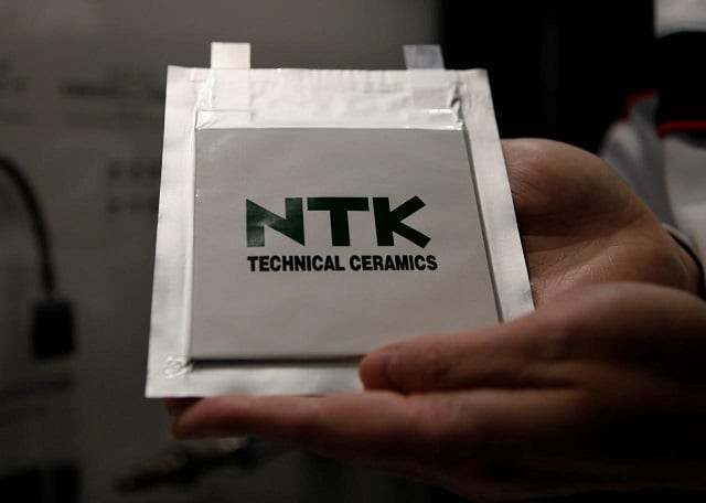 hideaki hikosaka a member of ngk spark plug 039 s solid state battery r amp d team shows a prototype of its all solid state battery under development during an interview with reuters in nagoya japan december 12 2017 photo reuters hideaki hikosaka a member of ngk spark plug 039 s solid state battery r amp d team shows a prototype of its all solid state battery under development during an interview with reuters in nagoya japan december 12 2017 photo reuters