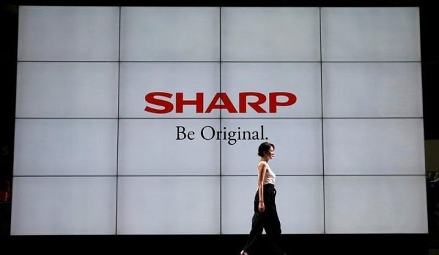 a logo of sharp corp is pictured at the ceatec japan 2017 combined exhibition of advanced technologies at the makuhari messe in chiba japan october 2 2017 photo reuters a logo of sharp corp is pictured at the ceatec japan 2017 combined exhibition of advanced technologies at the makuhari messe in chiba japan october 2 2017 photo reuters