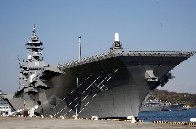 file photo japan maritime self defense force 039 s helicopter carrier izumo is seen at jmsdf yokosuka base in yokosuka south of tokyo japan december 6 2016 photo reuters file photo japan maritime self defense force 039 s helicopter carrier izumo is seen at jmsdf yokosuka base in yokosuka south of tokyo japan december 6 2016 photo reuters