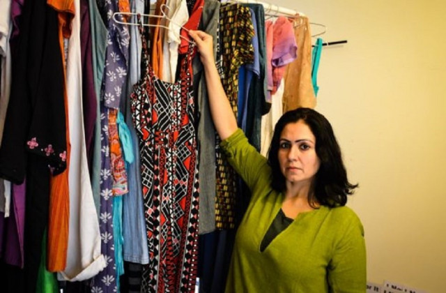 jasmeen patheja shows garments that survivors of sexual harassment have donated photo bbc jasmeen patheja shows garments that survivors of sexual harassment have donated photo bbc