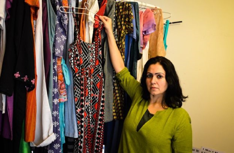 jasmeen patheja shows garments that survivors of sexual harassment have donated photo bbc