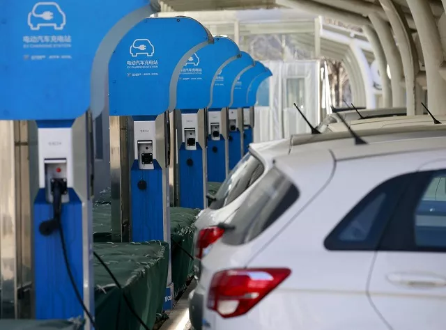 an electric vehicle ev charging station is seen at a factory of beijing electric vehicle funded by the baic group in beijing china january 18 2016 photo reuters an electric vehicle ev charging station is seen at a factory of beijing electric vehicle funded by the baic group in beijing china january 18 2016 photo reuters