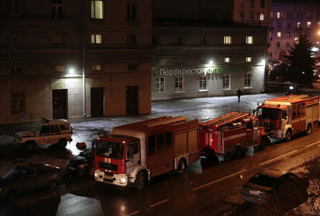vehicles of emergency services are parked near a supermarket after an explosion in st petersburg russia december 27 2017 photo reuters vehicles of emergency services are parked near a supermarket after an explosion in st petersburg russia december 27 2017 photo reuters
