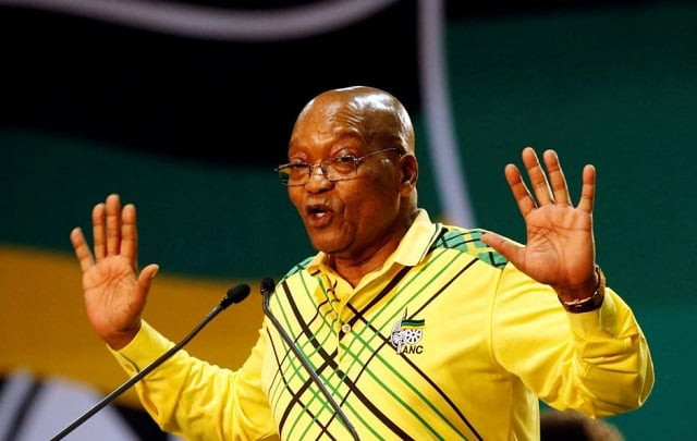 president of south africa jacob zuma gestures to his supporters at the 54th national conference of the ruling african national congress anc at the nasrec expo centre in johannesburg south africa december 16 2017 photo reuters president of south africa jacob zuma gestures to his supporters at the 54th national conference of the ruling african national congress anc at the nasrec expo centre in johannesburg south africa december 16 2017 photo reuters