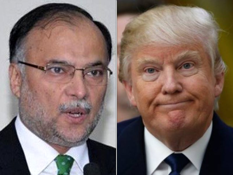 ahsan iqbal and donald trump photo file